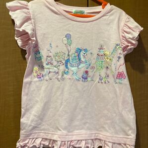 エコネコ Tシャツ 120 女の子 半袖 半袖Tシャツ メゾピアノ ユニコーン ECONECO キリン うさぎ