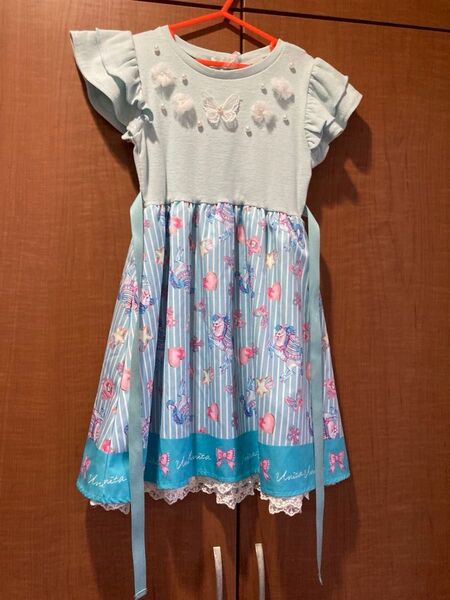 エコネコ ワンピース 120 半袖ワンピース 女の子 ユニコーン 発表会 ドレス