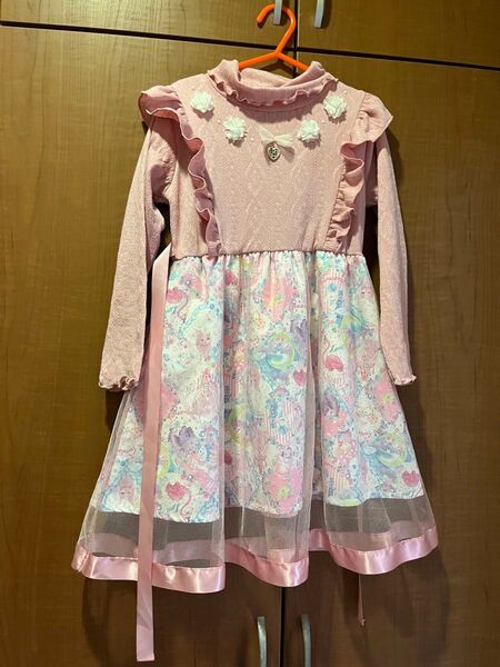 エコネコ ワンピース 120 女の子 半袖ワンピース ドレス ユニコーン