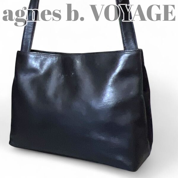 agnes b. VOYAGE アニエスベー ボヤージュ ワンショルダーバッグ レザー 黒 ブラック 肩掛け