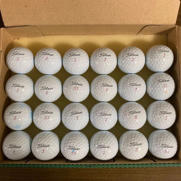 美品ロストボール タイトリスト PROV1x 、レフトダッシュ含む 合計:24個