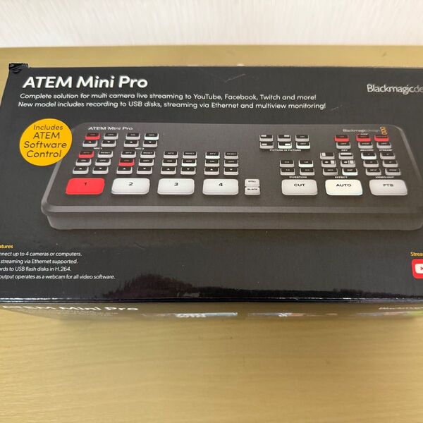 ATEM Mini Pro 美品!ライブ配信・収録・イベントに最適 HDMIスイッチャー