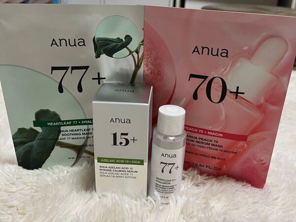 アヌア アゼライン酸15 インテンスカーミングセラム30ml ドクダミ77%スージングトナー40mlセット マスクおまけ付き