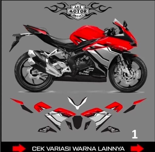 国内未発売 ホンダ HONDA CBR250RR MC51 ボディデカール 2017年式以降 メカニカルデザイン 画像2ブラック