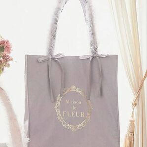 新品 メゾンドフルール Maison de FLEUR チュール フリルハンドル トートバッグ A4対応