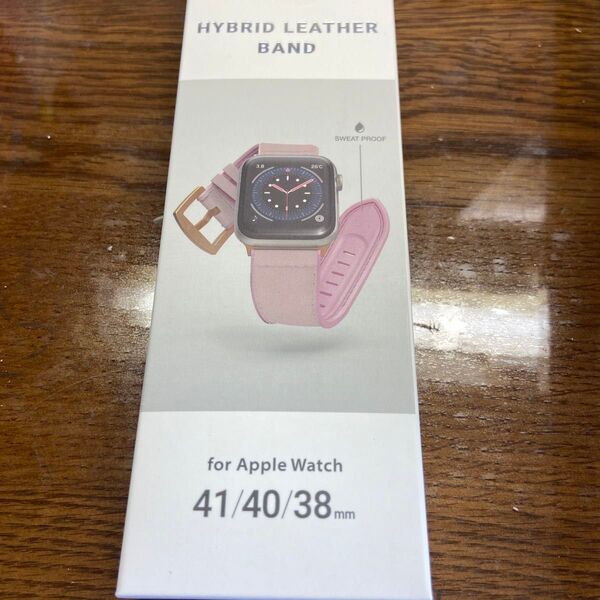 Apple Watch 用 ハイブリッド ソフトレザー バンド 41 40 38 mm バンド ピンク