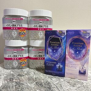 消臭力 イオン消臭プラス 無香料 850g 4個 & Premium Aroma 2個