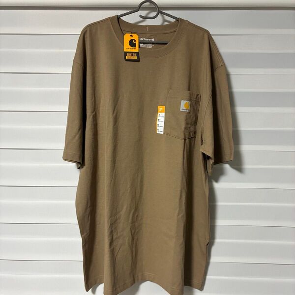 新品未使用タグ付きCarhartt 半袖Tシャツ ベージュ【XL】