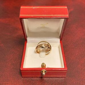 極美品! 定価24万円 カルティエ トリニティ リング 7号 7.1g 純正箱付き!
