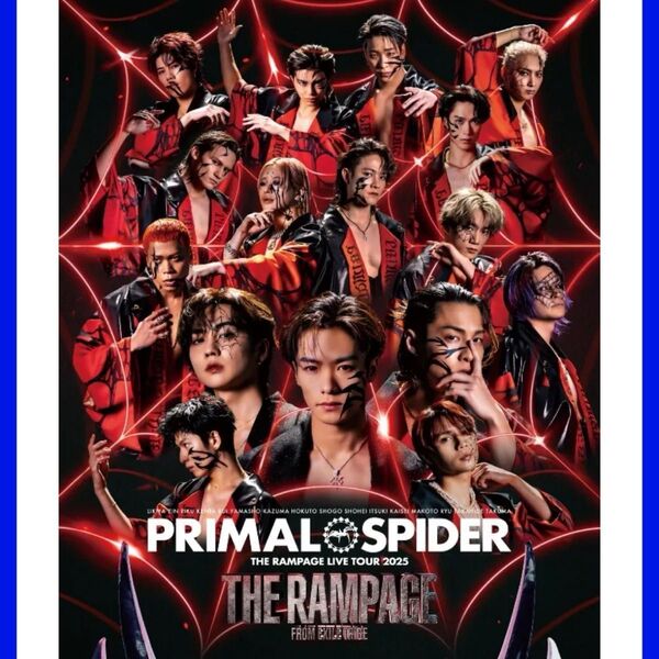 THE RAMPAGE LIVE TOUR 2025 "PRIMAL SPIDER"開催決定!! 7/1大阪城ホール電子一枚