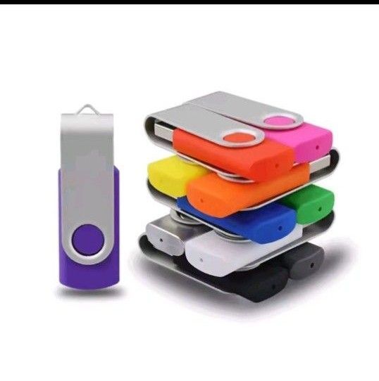 可愛い2色のUSB2.0紫64GB、青32GBペンドライブ 動作確認の為開封、使い分けをお勧め 試聴用の音楽ファイル添付有