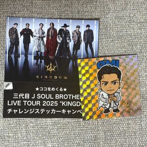 三代目 J SOUL BROTHERS KINGDOM 会場限定チャレンジステッカー&ホログラムステッカー OMI 登坂広臣