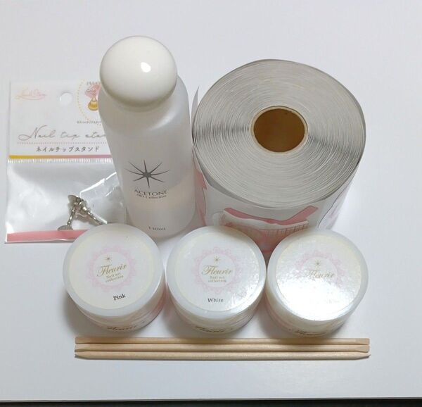 アクリルパウダー ネイルフォーム リムーバー チップスタンド ウッドスティック ネイル検定 スカルプチュア セット