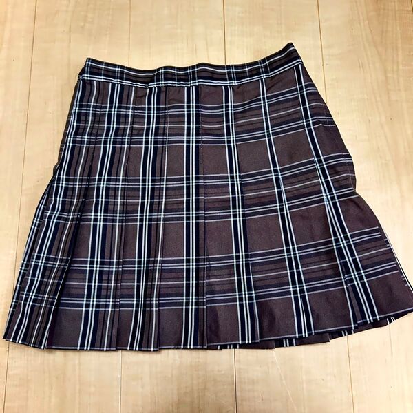 WEGO 制服プリーツスカート チェック 茶色