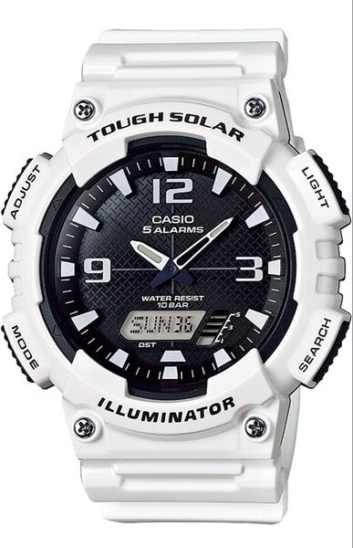 CASIO 腕時計 カシオ ソーラーウォッチ メンズ ホワイト