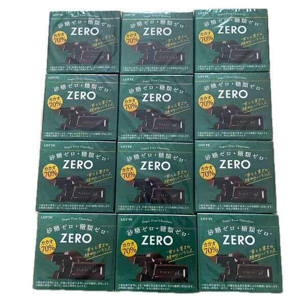 LOTTE ZERO 砂糖ゼロチョコレート 50g カカオ70% 12個