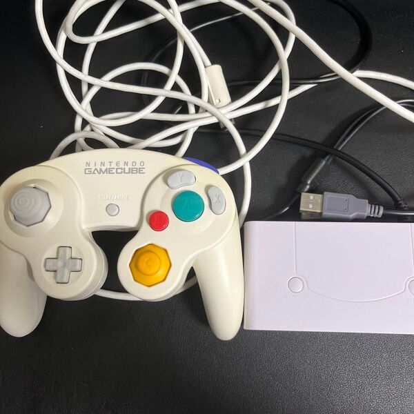 任天堂 ゲームキューブ コントローラー ホワイト 後期型 白 Switch Switch2 用変換アダプター GCコントローラー