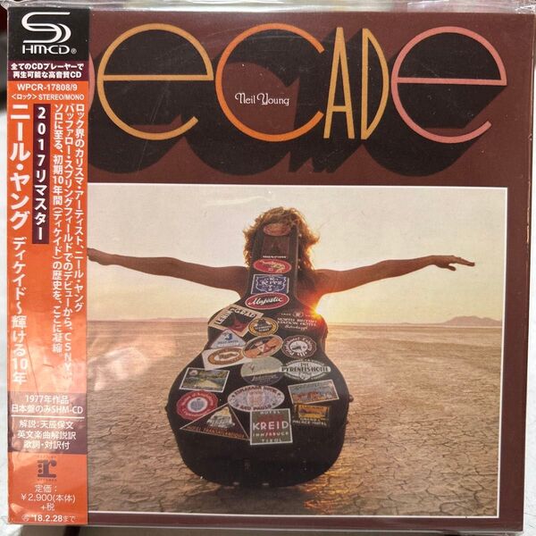 ニール ヤング/decade/best/紙ジャケットshm CD 2枚組/未開封・新品/neil young