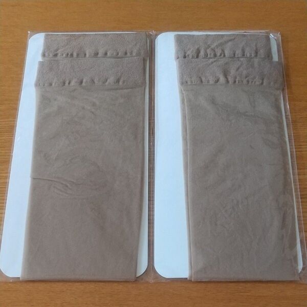 ストッキング ベージュ 膝下丈 2足セット 未使用品