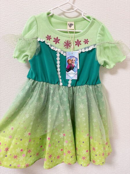 ★新品ダグ付き★エルサのサプライズ ワンピース littc アナ雪 Disney 90サイズ ディズニープリンセス