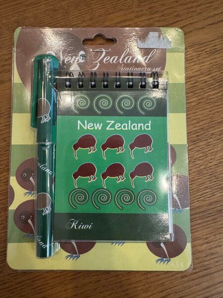 New Zealand キウイ メモ帳 ボールペンセット 未使用