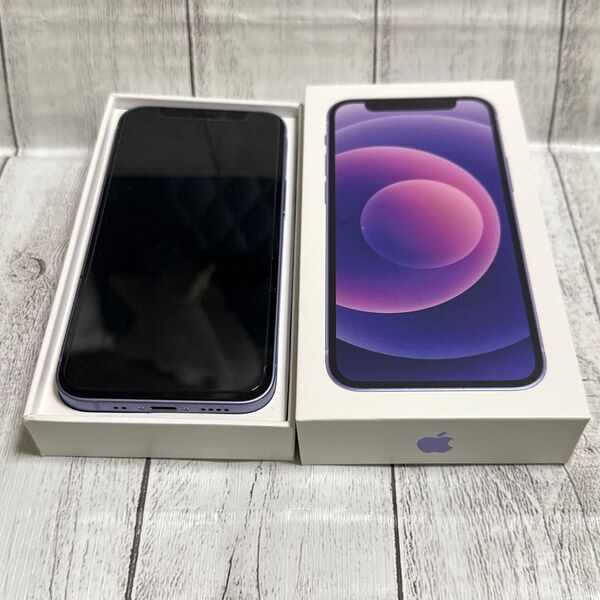 【美品】iPhone 12 mini 64GB 紫 パープル