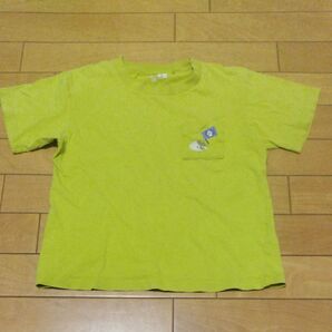 ユニクロ ポケットTシャツ 半袖 スプラトゥーン 130 黄緑