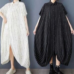 ワンピース 体型カバー ロングワンピース 半袖 バルーン 前開き シャツワンピース 体型カバー ロングワンピース 半袖ワンピース