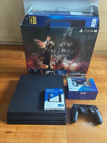 PS4Pro CUHJ-10036(本体CUH-7200B) 1TB SSD換装済み、コントローラー2個