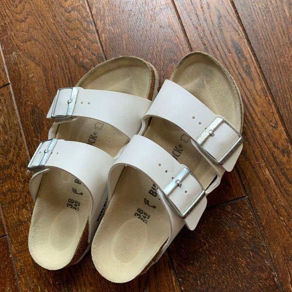 BIRKENSTOCK ビルケンシュトック サンダル アリゾナ 38 24.5cm ホワイト