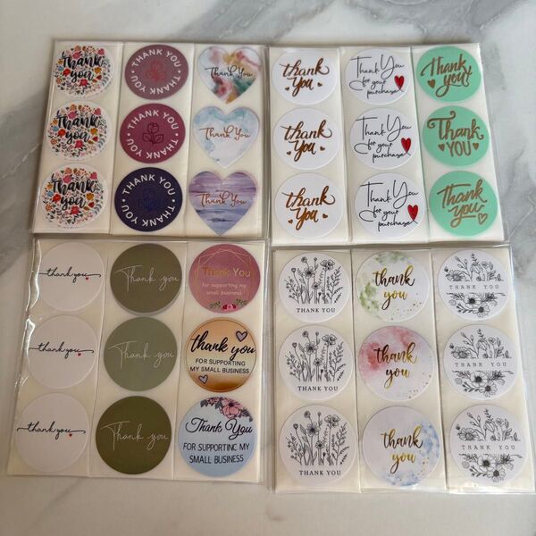 thank you 12種類 ロールシール 切り売り 360枚no164