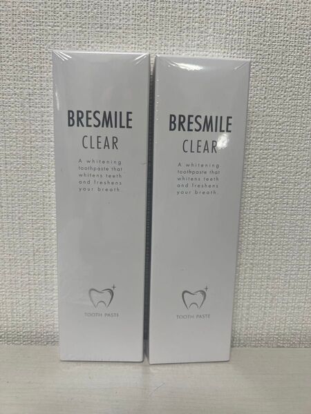 ブレスマイルクリア 歯みがき粉 BRESMILE CLEAR ブレスマイル ホワイトニング オーラルケア 新品未開封2本