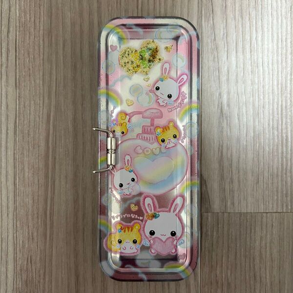 フワフワらびちゃん 缶ペンケース 平成レトロ