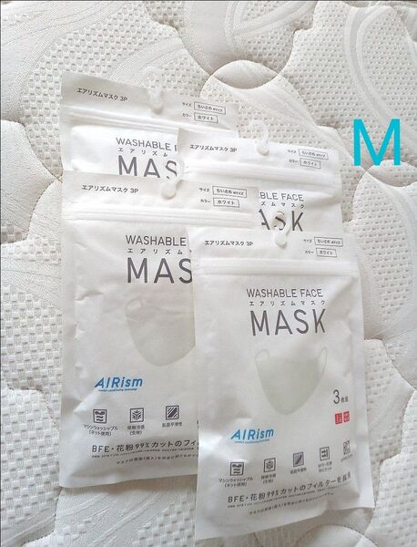 ユニクロ エアリズムマスク ホワイト M 新品