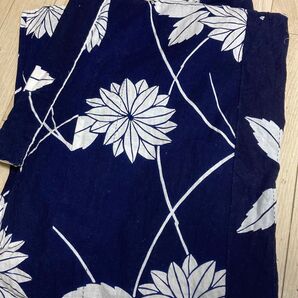 レディース浴衣&リボン帯セット ゆかた お花柄 レトロ モダン 昭和レトロ 和素材