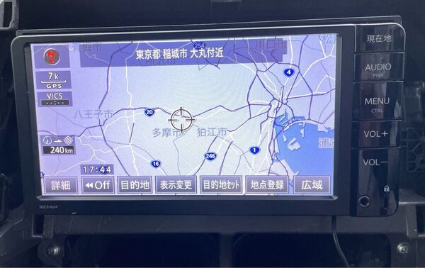 トヨタ純正ナビ NSCP-W64 中古 地図データ2014年 動作品 ワンセグ&GPS アンテナ付