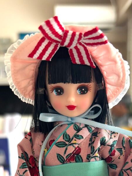 2025年度版着物モデル リカちゃん2025年度版総裏着物 文化人形風着物 22㎝サイズ