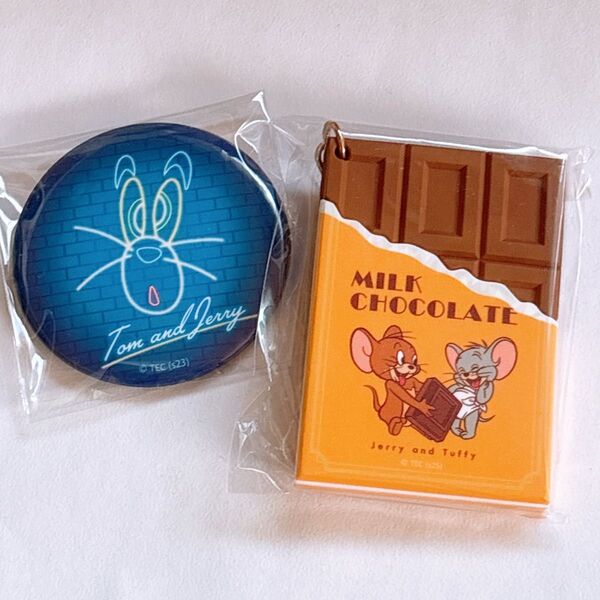 トムとジェリー チョコレートキーホルダー ストラップ 蓄光缶バッジ トムジェリ