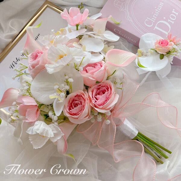 クラッチブーケ アーティフィシャルフラワーブーケ 結婚式 ウエディング