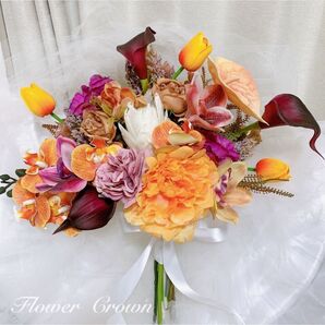 クラッチブーケ アーティフィシャルフラワーブーケ 結婚式 ウエディングブーケ