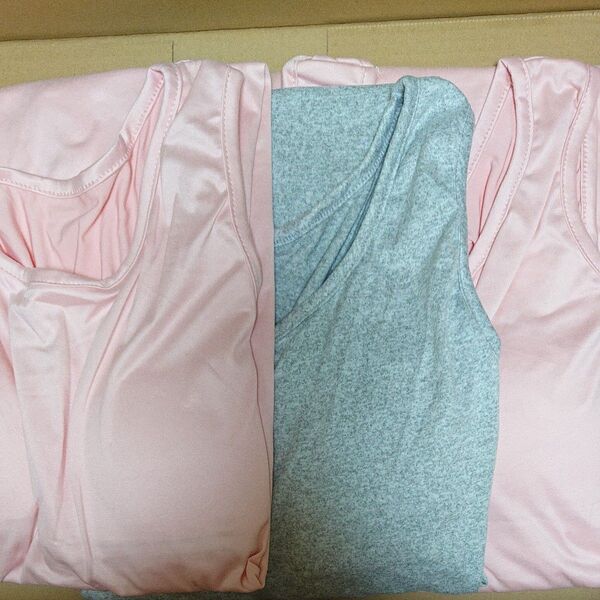 カップ付き タンクトップ《 ロング・2XL 》3枚セット