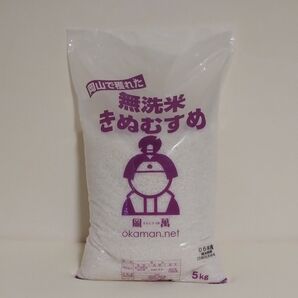 令和6年産 岡山県産 きぬむすめ 無洗米 5kg 白米