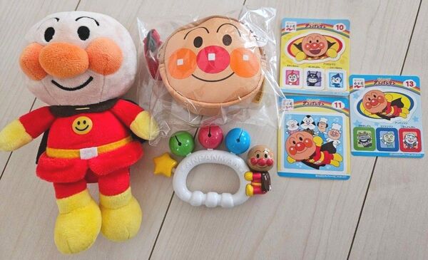 【新品未使用★早い者勝ち】アンパンマン ぬいぐるみ ポーチ シール おもちゃ セット