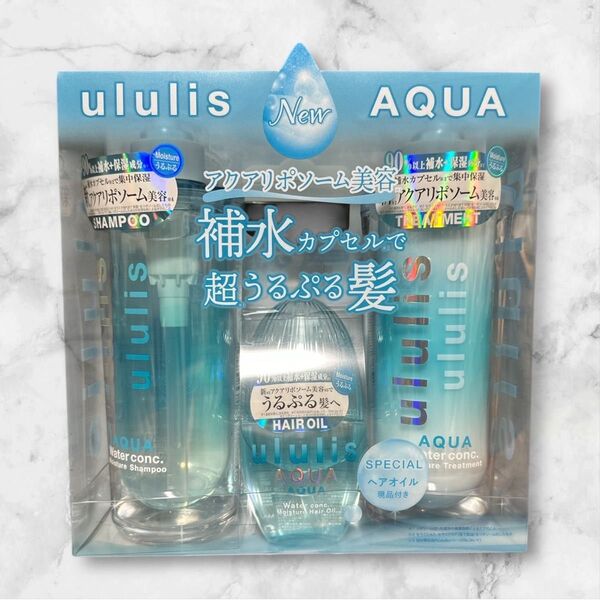 ウルリスアクア ウォーターコンクモイスチャー シャンプートリートメント本体 ヘアオイルつき
