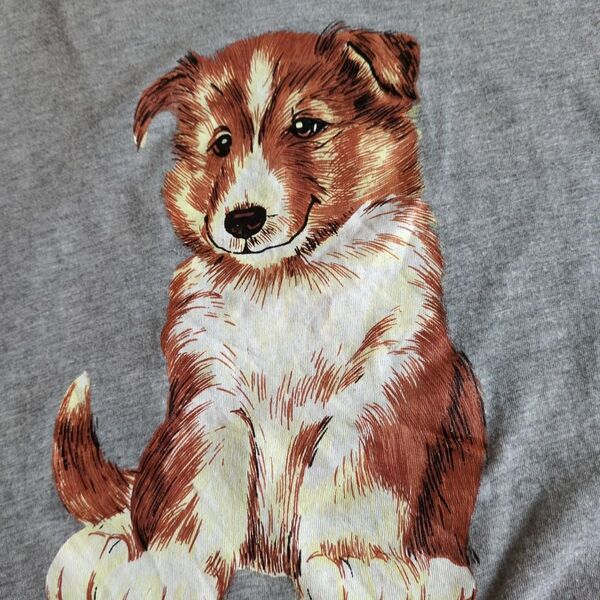 シェットランドシープドッグ シェルティ 仔犬 プリントTシャツ 90s 古着