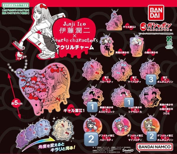 伊藤潤二 サンリオキャラクターズ アクリルチャーム