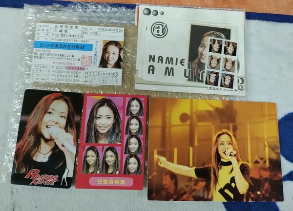 特別価格 安室奈美恵 豪華5点セットミニレター/免許証風/プラチナカード誕生日カード シール