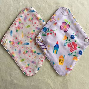 布ライナー 2枚 フラミンゴ ハンドメイド チェック 花柄 ダブルガーゼ 綿100% 布ナプキン おりものシート