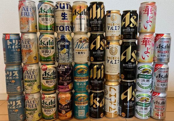 晴れ風、一番搾りホワイトビール、ザ・ビタリスト、贅沢搾り他、500ml4本含む各種お酒36本