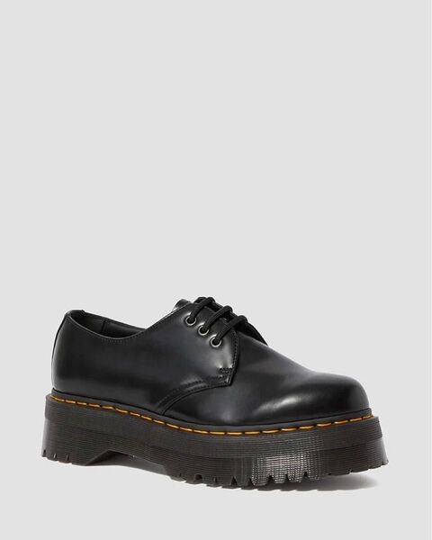新品 Dr. Martens 1461 QUAD 3ホールシューズ UK7 ブラック ドクターマーチン 厚底